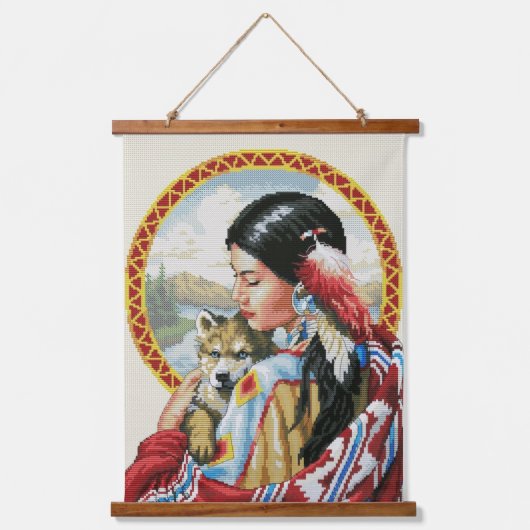 先住民アメリつるカのタペストリーセット3 吊り下げ型タペストリー (正面2)