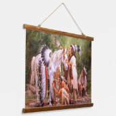 先住民アメリぶら下がったカのタペストリー 吊り下げ型タペストリー (傾斜あり)