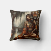 先住民アメリめい想カ女性バイウォーター クッション (裏面)