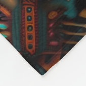 先住民アメリインスパイアカ抽象芸術 フリースブランケット (角)