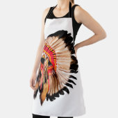 先住民アメリカのインドのチーフ・ヘアドレス(インディアン・チー) エプロン (インサイチュ)