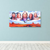 先住民アメリカのインドの将軍セルダール・ヒズリ キャンバスプリント (インサイチュ (ウッドフロア))