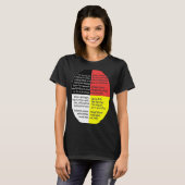 先住民アメリカのインド語文化医学の言葉 Tシャツ (正面フル)