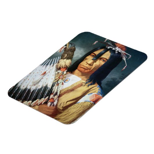 先住民アメリカのカナダのクレー人のチーフ マグネット (左側)