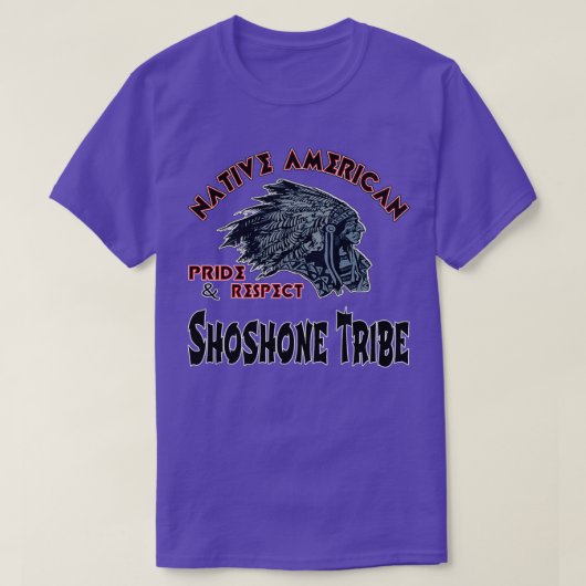 先住民アメリカのショショーン族 Tシャツ (デザイン正面)