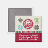 先住民アメリカのシンボルと知恵 – フェニックス マグネット (正面/裏面)