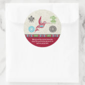 先住民アメリカのシンボルと知恵 – Hummingbird ラウンドシール (バッグ)