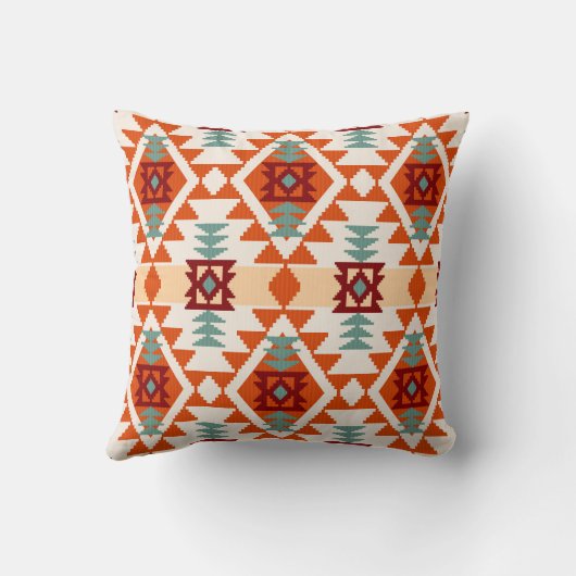 先住民アメリカのスタイル幾何学的シームレス クッション (裏面)