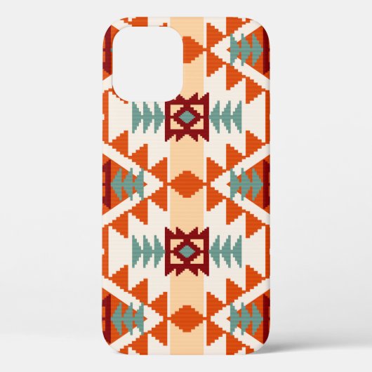 先住民アメリカのスタイル幾何学的シームレス Case-Mate iPhoneケース (裏面)