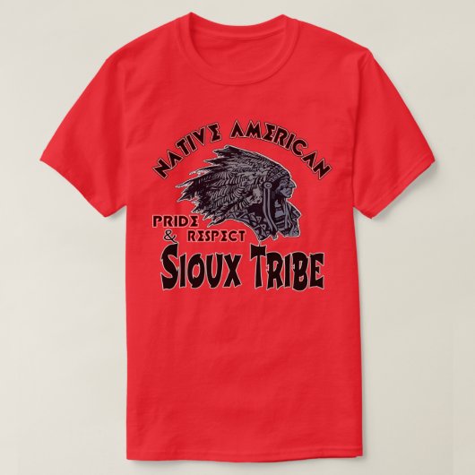 先住民アメリカのスー族 Tシャツ (デザイン正面)