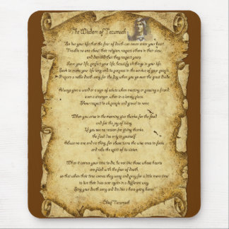 先住民アメリカのテカンセ首長知恵 マウスパッド