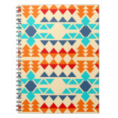 先住民アメリカのロムバスとtrのシームレスなパターン ノートブック (正面)