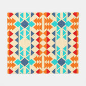 先住民アメリカのロムバスとtrのシームレスなパターン フリースブランケット (正面(横))