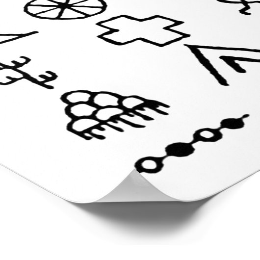 先住民アメリカの写真記号 ポスター (角)