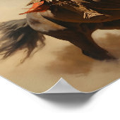 先住民アメリカの勇敢な騎士から槍を投げる ポスター (角)