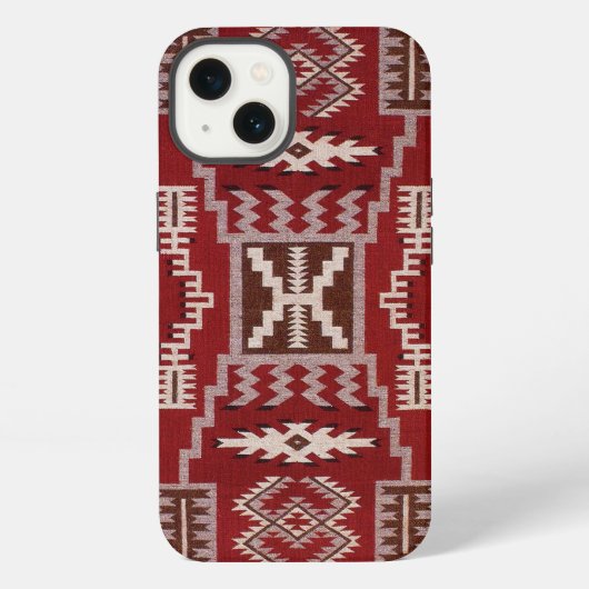 先住民アメリカの嵐のパターン iPhoneケース (裏面)