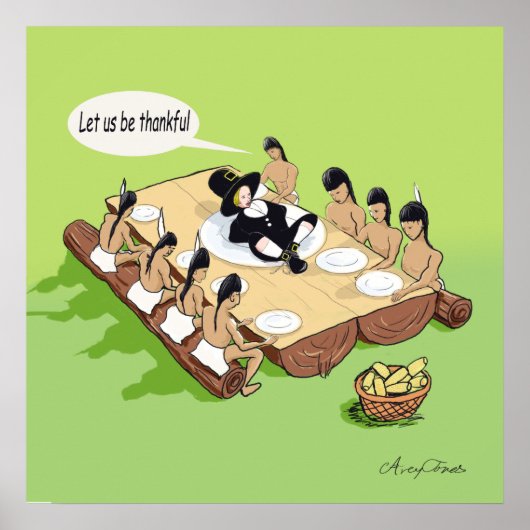 先住民アメリカの感謝祭 ポスター (正面)