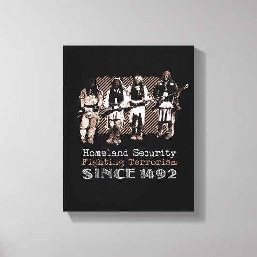 先住民アメリカの戦士アパッチ部族の歴史ギフト キャンバスプリント (正面)