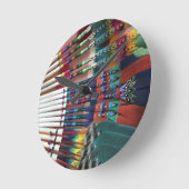 先住民アメリカの教会ファン、コーヒーカップ、シャツ ラウンド壁時計 (傾斜)