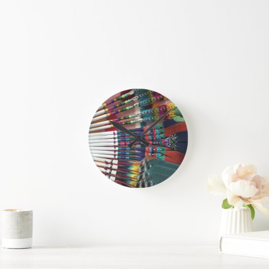 先住民アメリカの教会ファン、コーヒーカップ、シャツ ラウンド壁時計 (ホーム)