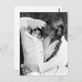 先住民アメリカの母親と彼女のパポオース ポストカード (正面/裏面)