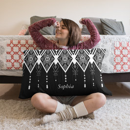 先住民アメリカの白黒の習慣 アクセントクッション