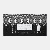 先住民アメリカの白黒の習慣 デスクマット (キーボード&マウス)