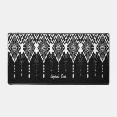 先住民アメリカの白黒の習慣 デスクマット (正面)