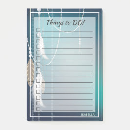 先住民アメリカの羽とビーズ ポストイット