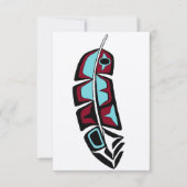 先住民アメリカの羽のグリーティングカード カード (正面)