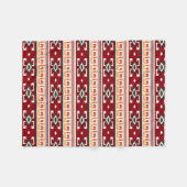 先住民アメリカの部族の幾何学的パターン フリースブランケット (正面(横))