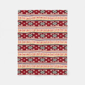 先住民アメリカの部族の幾何学的パターン フリースブランケット (正面)