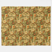 先住民アメリカの部族の生地I +あなたのアイディア フリースブランケット (正面(横))