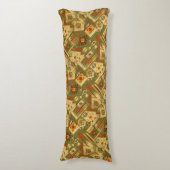 先住民アメリカの部族の生地I +あなたのアイディア ボディピロー (正面縦)