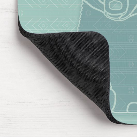 先住民アメリカの部族の精神ベアーソフトグリーン マウスパッド (コーナー)