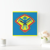 先住民アメリカの鳥の記号 スクエア壁時計 (ホーム)