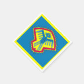 先住民アメリカの鳥類記号 スタンダードカクテルナプキン (角)