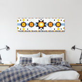先住民アメリカのSun Pattern Stretted Canvas Print キャンバスプリント (インサイチュ (寝室))