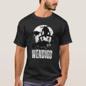 先住民アメリカのWendigoモンスタースキニングウォーカーエビルスH Tシャツ (正面)
