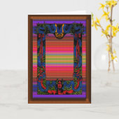 先住民アメリカアートグリーティングカード カード (黄色い花)