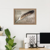 先住民アメリカインディアンのクレー予言のワシの羽 ポスター (ホームオフィス)