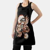 先住民アメリカインディアンのチーフスカルモーターサイクルヘッド エプロン (インサイチュ)