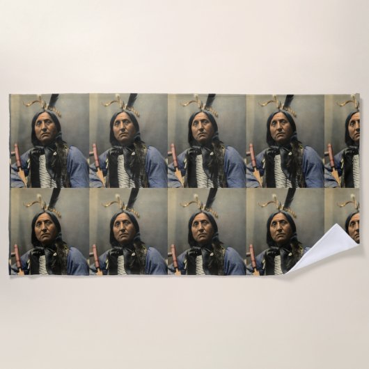 先住民アメリカインディアンのビーチタオル ビーチタオル (正面)