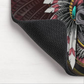 先住民アメリカインディアンスカル マウスパッド (コーナー)