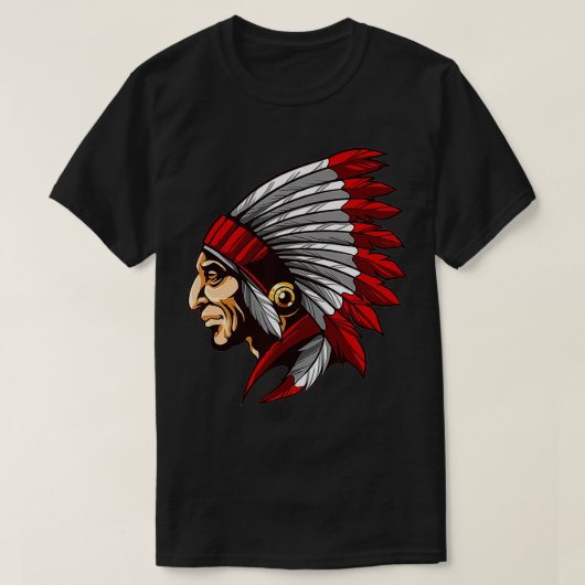 先住民アメリカインディアンプライド Tシャツ (デザイン正面)
