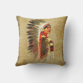 先住民アメリカインディアンプリンセス クッション (裏面)