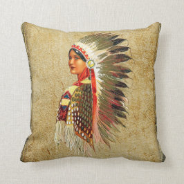 先住民アメリカインディアンプリンセス クッション
