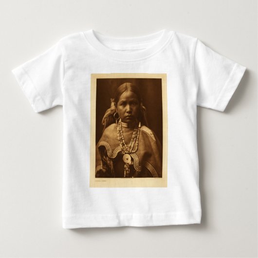 先住民アメリカインディアンヴィンテージポートレート ベビーTシャツ (正面)