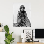 先住民アメリカインディアンヴィンテージポートレート ポスター (ホームオフィス)