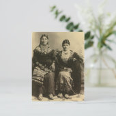 先住民アメリカインディアンヴィンテージポートレート ポストカード (スタンド正面)